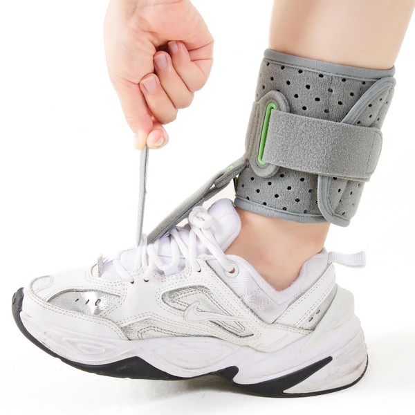 TENB Adjustable Drop Foot Brace Foot Up Afo Brace Unisex Fits for Right/Left Foot Orthosis Ankle Brace Support, Improve Walking Gait, Effective Relieve Pain for Achilles Tendon (Gray)