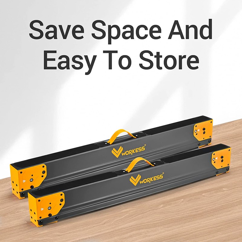 WORKESS Saw Horses 2 Pack Folding, Heavy Duty Sawhorse Table