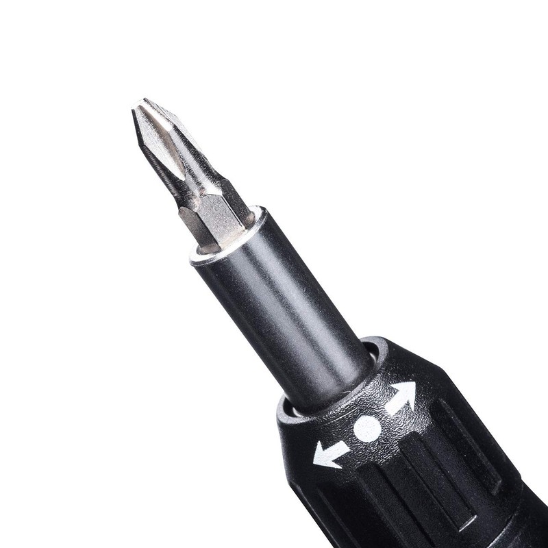 Sanwa Direct 800-TK042 Screwdriver Set, 11-in-1 Rotary Bit Replacement, Built-in