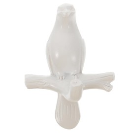 No-Trace White Resin Bird Shape Wall Hook, Small Size Adhesive Decorative Hook for Bedroom and Door, Damage-Free Hanging Organizer