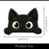 Black Cat Decor Sticker - Cute PVC Sticker for Car