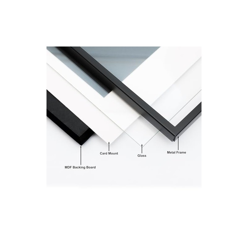 Hampton Frames MADRID Narrow Profile Photo Frame Matt Black Hinged