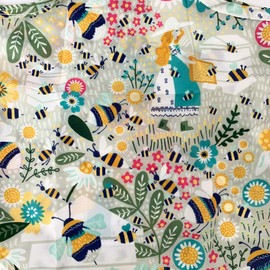 Large Novelty Themed Reusable Eco Roll Up Foldaway Shopping Beach Bag Pouch 60cm x 40cm (Foraging Fox)