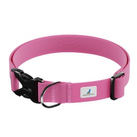 MASCRETTA Collar para Perro con diseño Ajustable de Algodón Compatible con Cualquier Correa. Collar para Razas Chicas, Medianas o Grandes. Collar para Perro y Gato. Dog Collar (Rosa, L)