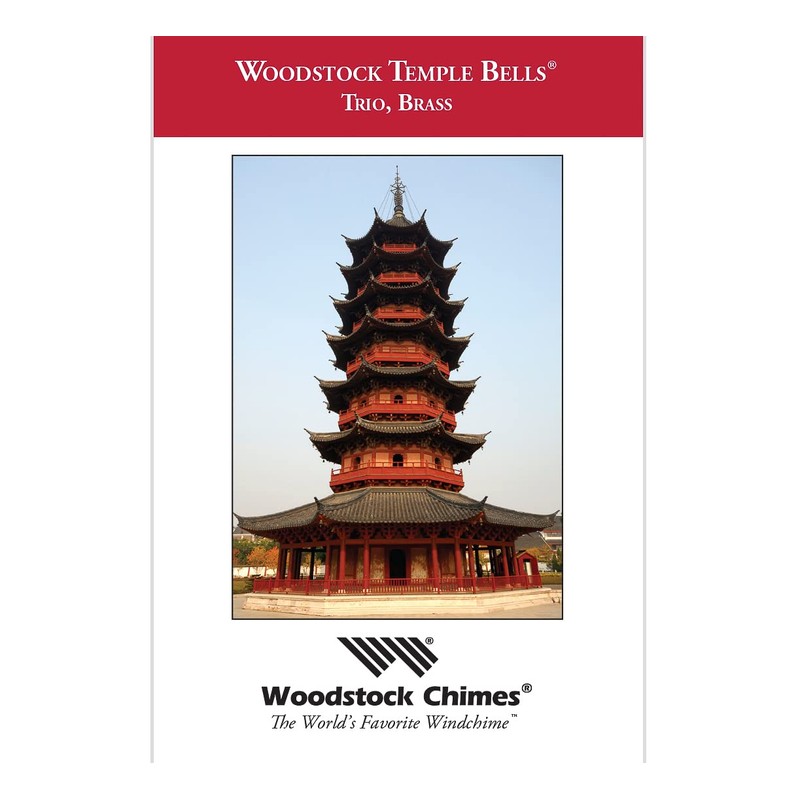 Woodstock TB3C Brass Temple Bells Trio, 62,2 cm,Black