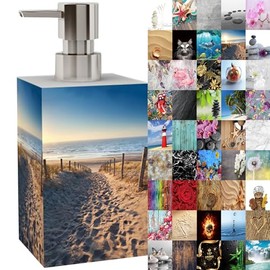 Soap Dispenser, Many Beautiful Soap Dispensers to Choose From, Stylish Design, Eye-catching for Any Bathroom (Thin)
