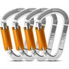 FVW 4 Pieces Heavy Duty Climbing Carabiners, 25KN Auto Locking