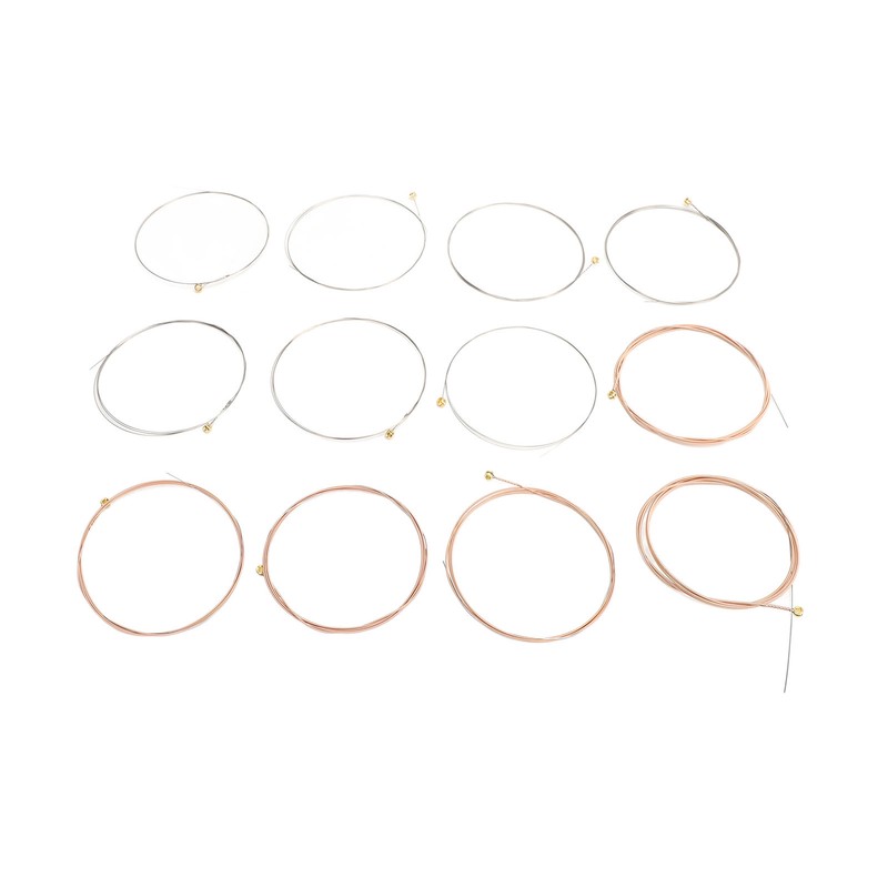 12 Pcs Acoustic Guitar Strings 12‑52 Gauge Phosphor Bronze PU