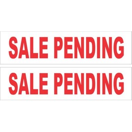 2-6x24 Sale Pending Real Estate Rider Sign Red