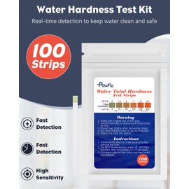 Pawfly Hardness Test Kit - 100 Strips for Drinking, Tap, Well, Pool & Spa Water - Quick & Accurate Calcium & Magnesium Test (0-425 PPM)