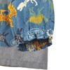 Kusuguru Japan KSM204-01 Dinosaur Pattern Kids Smock Blue 39.4 inches