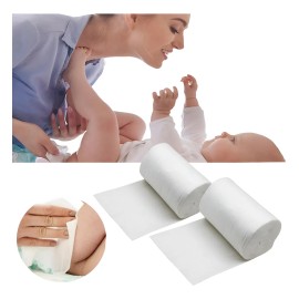 Rollo Papel Bambú Bebe Para Pañal Ecológico 100 Hojas 2 Pzs                                                                                           