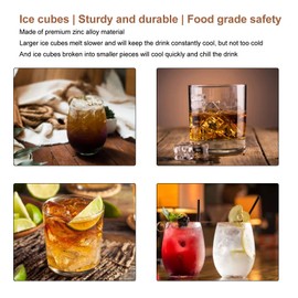 BORDSTRACT Ice Chipper, Zinc Alloy Ice Crusher Stick with Professional Design, Food Grade Metal Ice Pick for Bar and Kitchen(A)