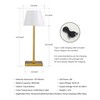 VISDANFO Wireless Touch Table Lamps (Gold + White PE Plastic