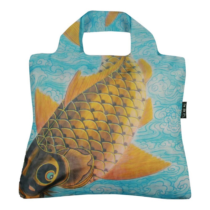 Envirosax Reusable Grocery Bags, Set of 5, Multicolored Jpanese Fish