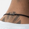 SERASAR Men's Premium Leather Necklace, Stainless Steel Pendant, Secure Clasp,
