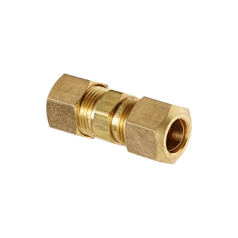 Anderson Metals 50062-06 50062 Brass Compression Tube Fitting, Union, 3/8"
