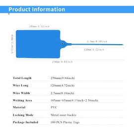 LeadSeals 100 Plastic Tags Shipping Tags Water Proof Tags for Labeling Shipping Labels Security Seals Writable Marker Ties Hanging Tags Storage Tag with One Marker Pen (Mixed 5 Color)