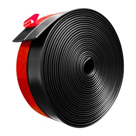 Silicone Weather Stripping, 2 inch (W) x 20 Ft (L) Door Draft Stopper Door Seal Strip for Gaps of Door & Windows, Garage Door Under Bottom, Sealing Tape Shower Doors Sweep, Black