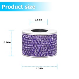 KHGUZ 4PCS Bling Car Headrest Collars, Crystal Rhinestone Automotive Head Rest Collars, Vehicle Interior Rings Decor Charm Accessories for Women Girls, Universal for RV, SUV, Truck (Purple)