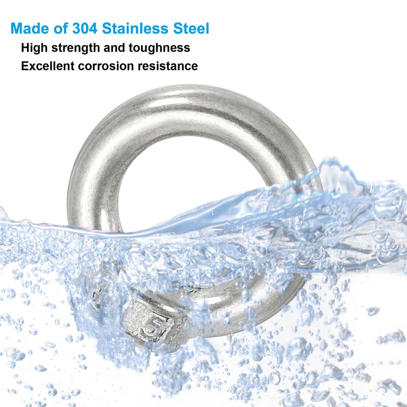 PATIKIL Lifting Eye Nut M5, 10Pcs 304 Stainless Steel Female