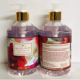 Olympic Mountain 2 Bottles Morgan Childs ~ Wildflower Luxury Hand Soap with Essential Oils 16.9oz