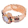 Hemobllo Womens Watches Womens Bangle Watch, Shiny Gold Ladies Watches