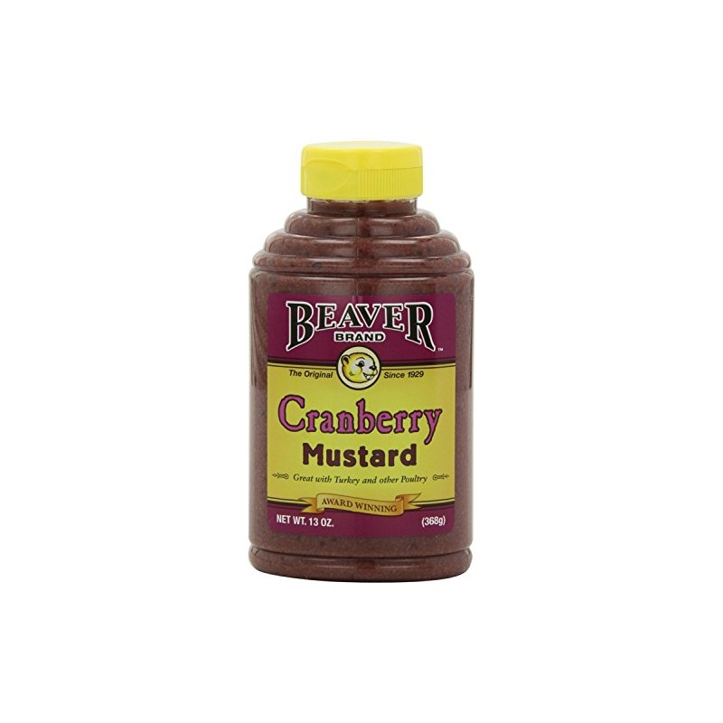 Beaver Cranberry Mustard, Squeeze Bottle (Pack of 3)
