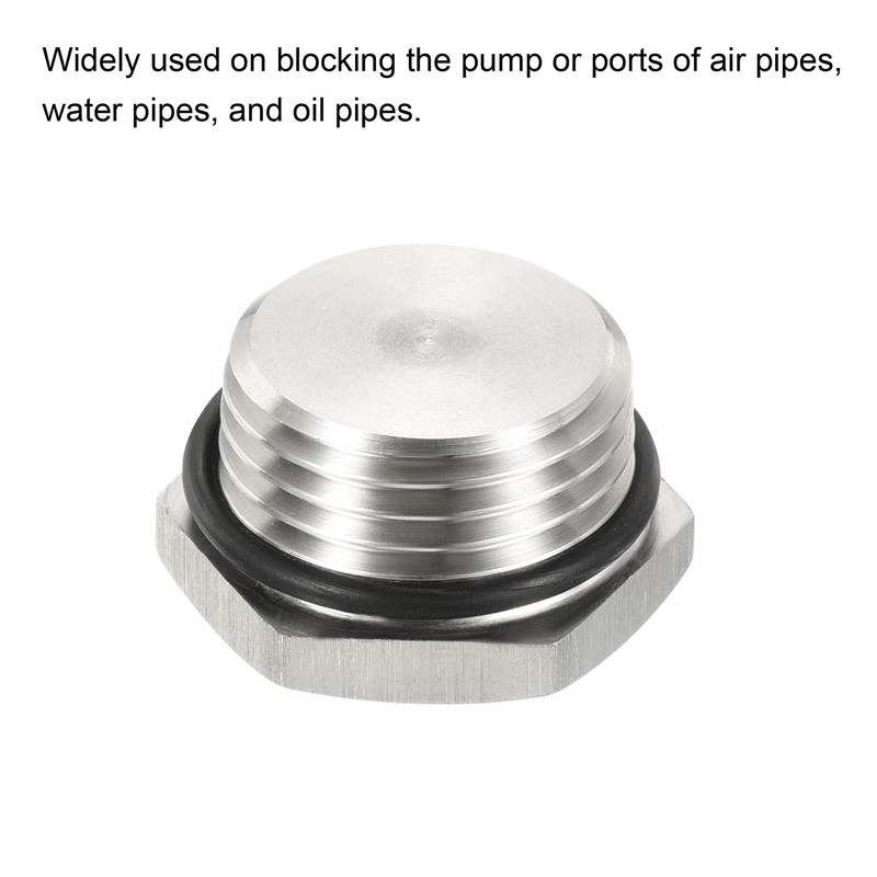 PATIKIL 1/2 NPT Male Plug, 1 Pack Waterproof Dustproof 304