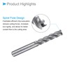 CoCud 4-Flute Spiral End Mill Bits, 10mm Diameter 45mm Length,
