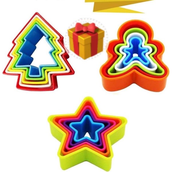 Set of 3 Cookie Cutter -Christmas Cookie Cutters, Ginger Bread