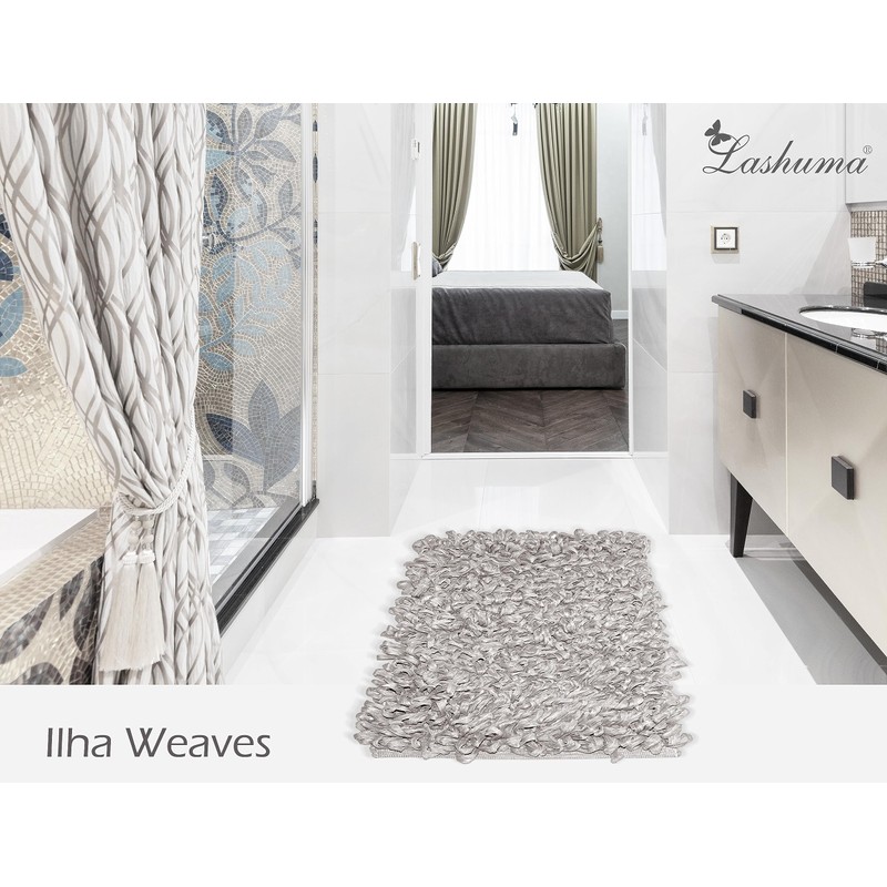 Lashuma Bath Mat Beige - Grey Soft Bath Mat 50