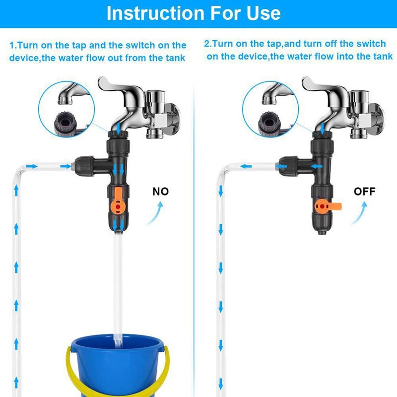 Fish Tank Cleaner Auto Aquarium Water Changer Kit Faucet Adapter