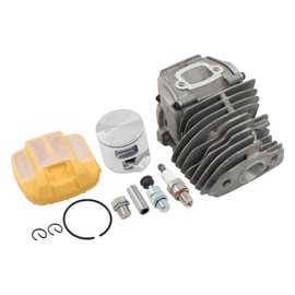 Piston Cylinder Set 43 mm with Piston Ring Piston Pin Decompression Valve Spark Plug Air Filter Piston Clip for Husqvarna 545 XP 550 XP 545XP 550XP for Jonsered CS 2252 CS2253 Chainsaw Chainsaw