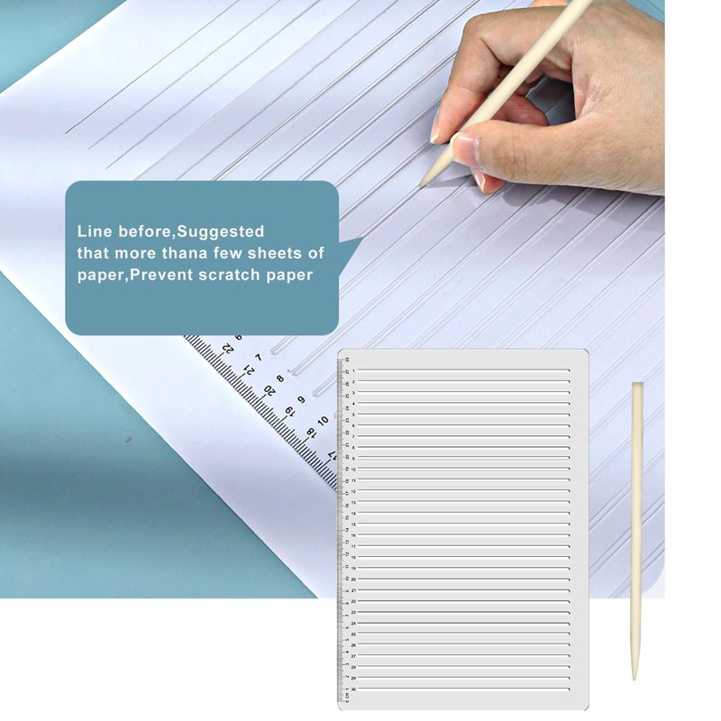 Straight Line Stencil Ruler Lettering Guide Transparent Model Calligraphy for
