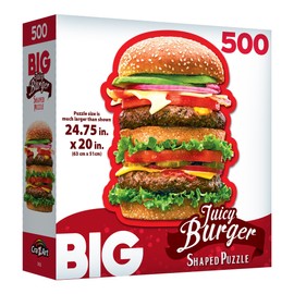 RoseArt - Big Shaped - Juicy Burger - 500 Piece Jigsaw Puzzle for Adults