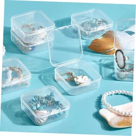 TEHAUX 1 Set Transparent Jewelry Divider Box Multi Grid Jewelry Storage Container for Earrings Bracelets Necklaces Lightweight Portable Organizer for Home Travel Storage