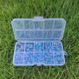 Gocelyn 360pcs Blue-Purple Gradient Round Gemstone Glass Beads For Jewelry Making, Smooth Round Crystal Spacer Loose Beads For Crafts Bracelets Necklaces Charms Pendants Friendship 4/6/8/10/12mm