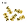 sourcing map 5 Set 5mm Solid Brass Round Head Stud