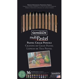 Generals 1587778 MultiPastel Chalk Pencils, Set of 36