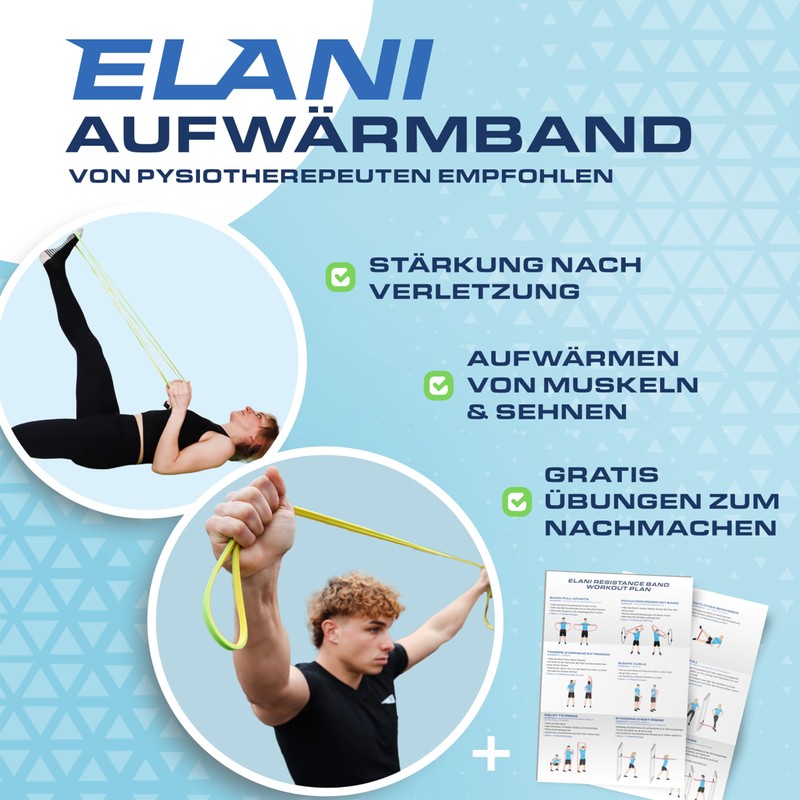 ELANI Resistance Bands Strength Training with Distance Markings as Pull