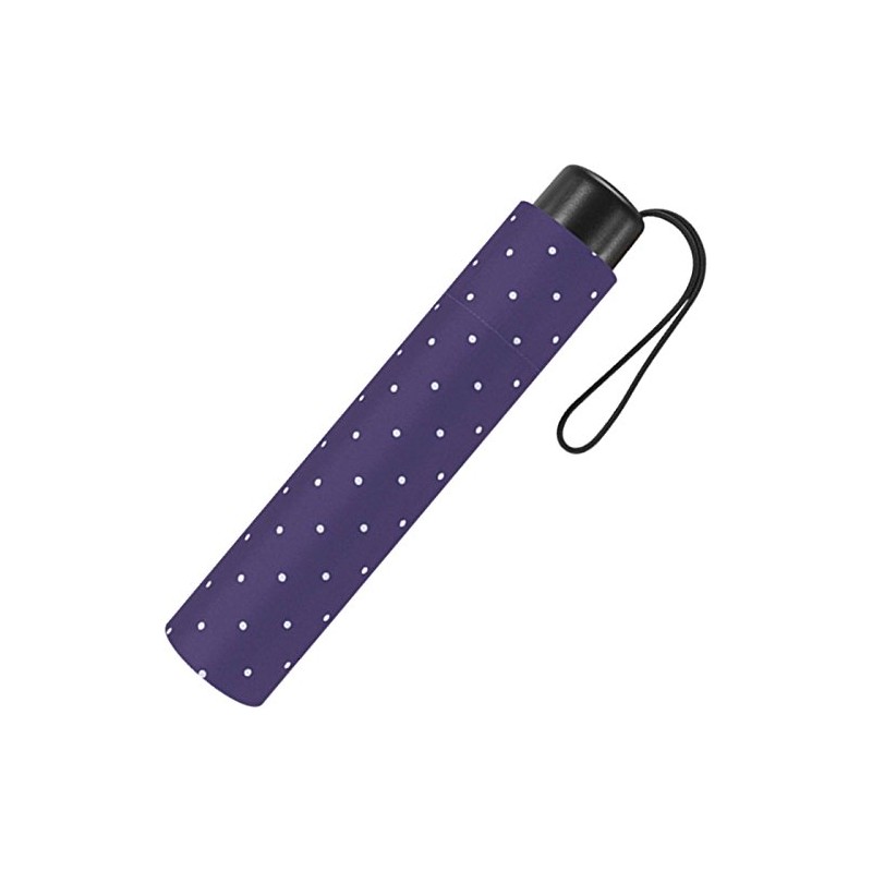 Super MINI Flash Manual Women's Pocket Umbrella Dots, Deep Purple,