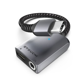 Stouchi 2-in-1 USB C to 3.5mm Headphone Charge Adapter AUX Mic Jack with PD Fast Charging High Resolution DAC for Earphones i Phone 16 15, Galaxy S24/S24+/S23/S22/S21, i Pad Pro Mini 7, Pixel 9/8/7