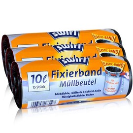 Swirl Fixing Tape Bin Liners 10 L (Pack of 15)