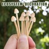 8-Pack Clay Mushrooms,Mini Fake Mushrooms,Handmade Small Mushroom,DIY Miniature Landscape Accessories,Miniature