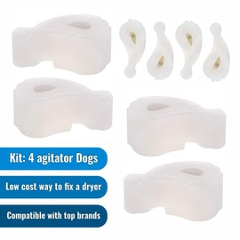 SmartSavor 80040, Washing Machine Agitator Dogs fits Roper, Kenmore, Whirlpool Replaces Part Numbers AP3119063, 285770, 3366877, 387091, 80040VP, EA388034, ER80040, LP338, PS388034, TJ90LP338 (4-Pack)