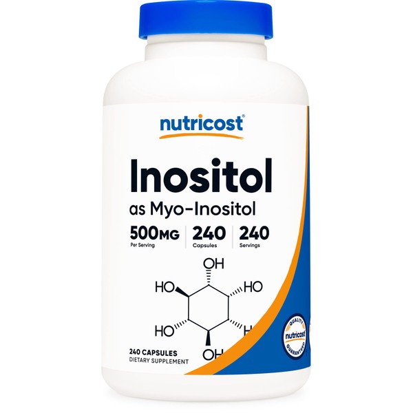 Nutricost Inositol Capsules 500mg, 240 Capsules - Veggie Capsules, Non-GMO, Gluten Free (Myo-Inositol)