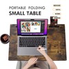 YIBOLIN'S Folding TV Tray Table, Heavy Duty Sturdy C-Shaped End