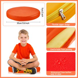Juexica 8 Pcs Extra Thick Flexible Seating Floor Cushions Assorted Colored Floor Pillow Classroom Seat Cushions Soft Classroom Seating for Kids Learning Daycare School Chair(Classic Color)