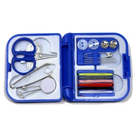 fiXte 14 PCs Travel Sewing Kit Small Sewing Set with Case Needle Handcraft Set Thread Pins Buttons